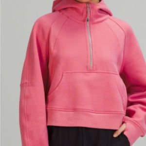 Pink Scuba oversized half zip